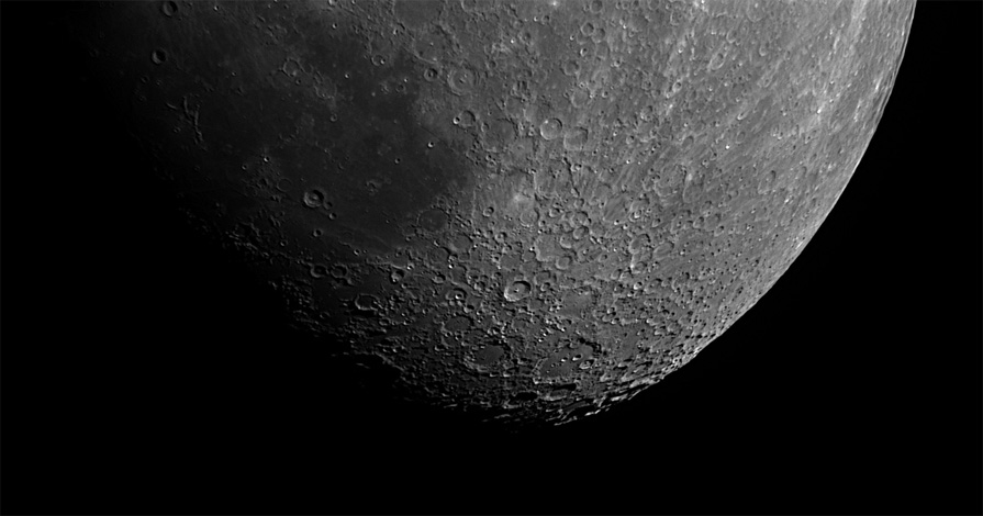 Partie sud de la face visible de la Lune